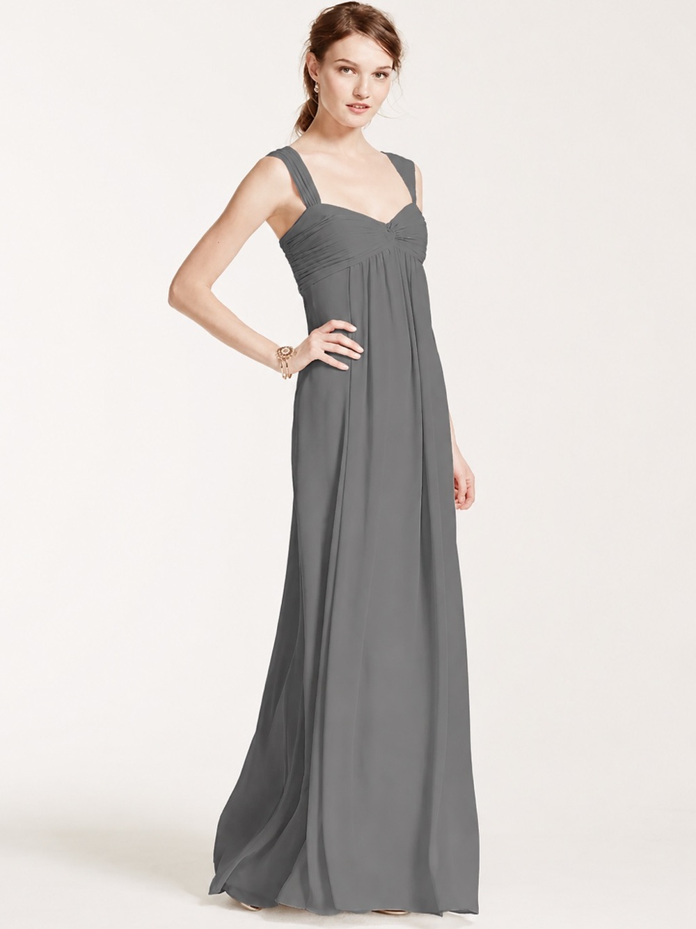 NWT David’s Bridal Mercury Chiffon Bridesmaid Gown Size 4